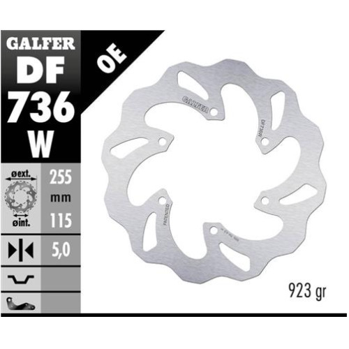 disco freno moto galfer wave fijo 255x5mm df736w
