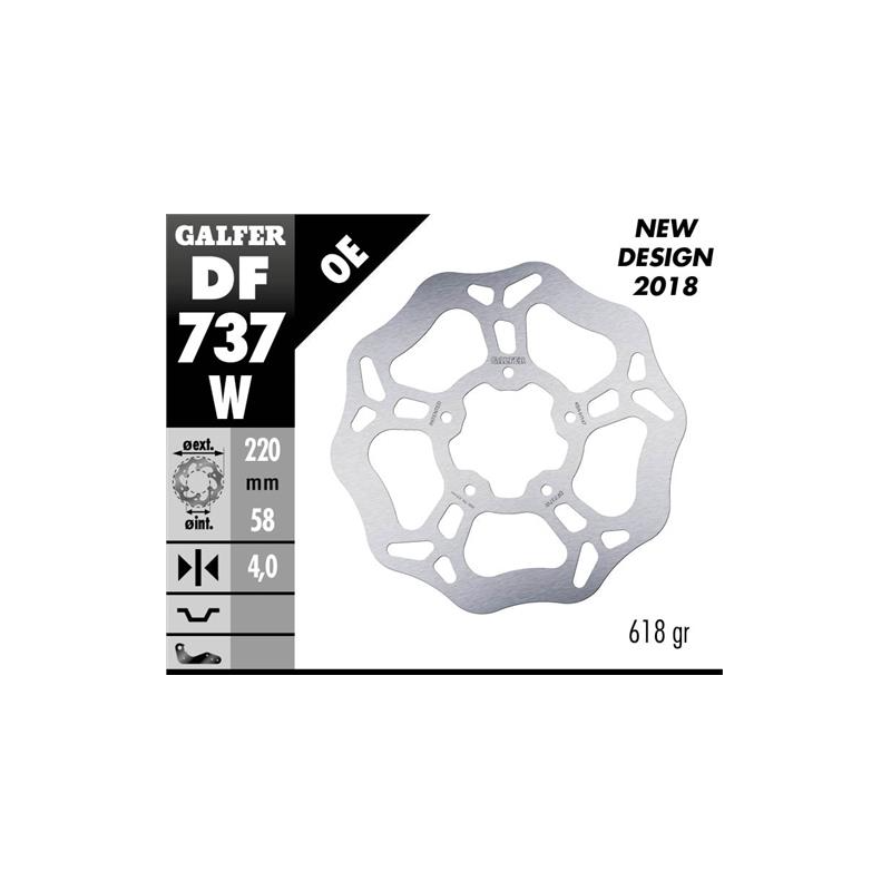 disco freno moto galfer wave fijo 220x4mm df737w