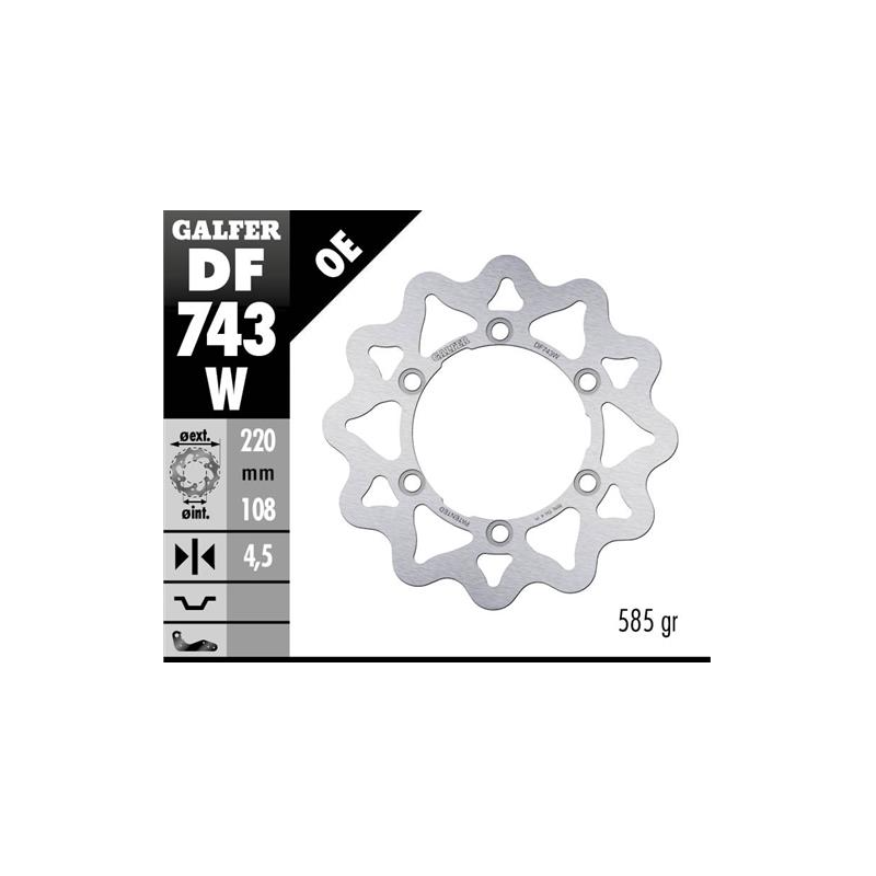 disco freno moto galfer wave fijo 220x4 5mm df743w