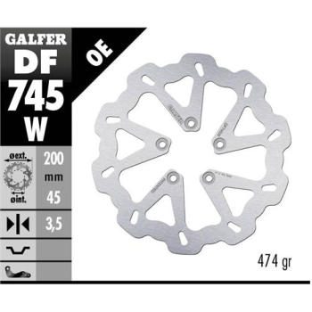 disco freno moto galfer wave fijo 200x3 5mm df745w