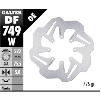 disco freno moto galfer wave fijo 220x5mm df749w