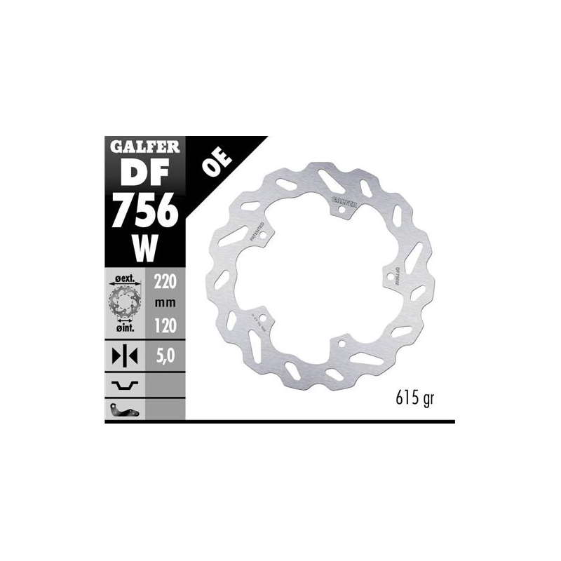 disco freno moto galfer wave fijo 220x5mm df756w