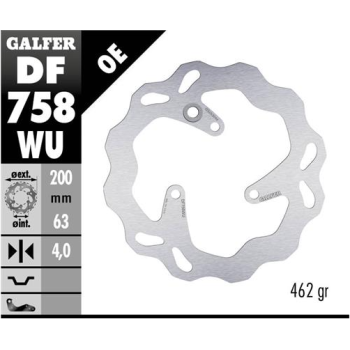 disco freno trasero galfer wave fijo 200x4mm df758wu