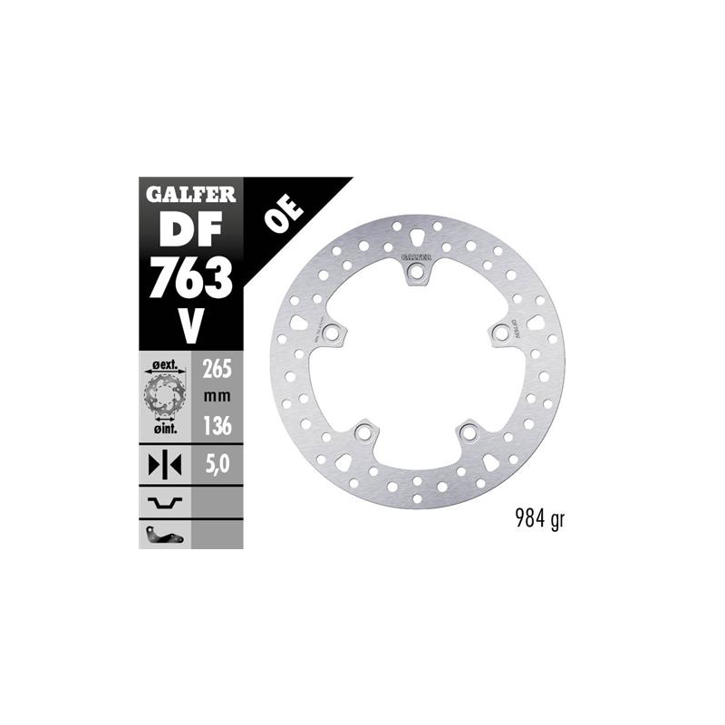 disco freno moto fijo galfer 265x6mm df763v