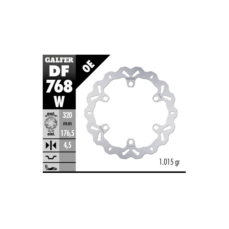disco freno moto galfer wave fijo 320x4 8mm df768w