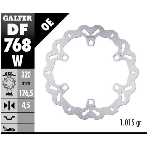 disco freno moto galfer wave fijo 320x4 8mm df768w