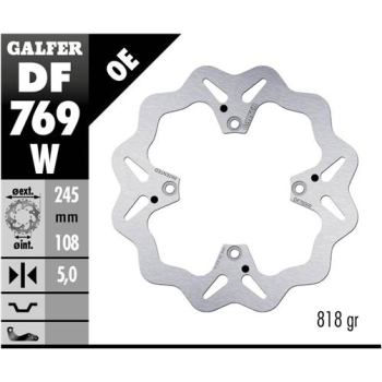 disco freno moto galfer wave fijo 245x5mm df769w