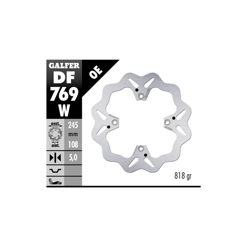 disco freno moto galfer wave fijo 245x5mm df769w