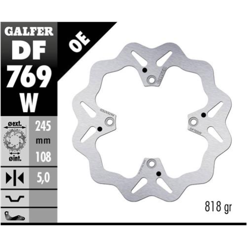 disco freno moto galfer wave fijo 245x5mm df769w