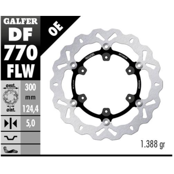 disco freno moto galfer wave flotante 300x5mm df77