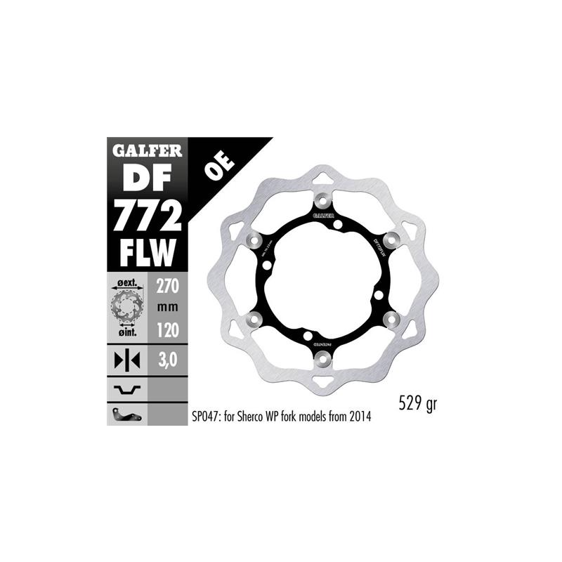 disco freno moto galfer wave flotante 270x3mm df77