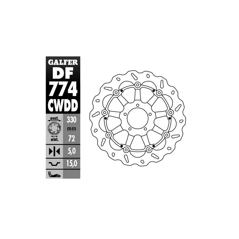 disco freno moto galfer wave flotante compl recho