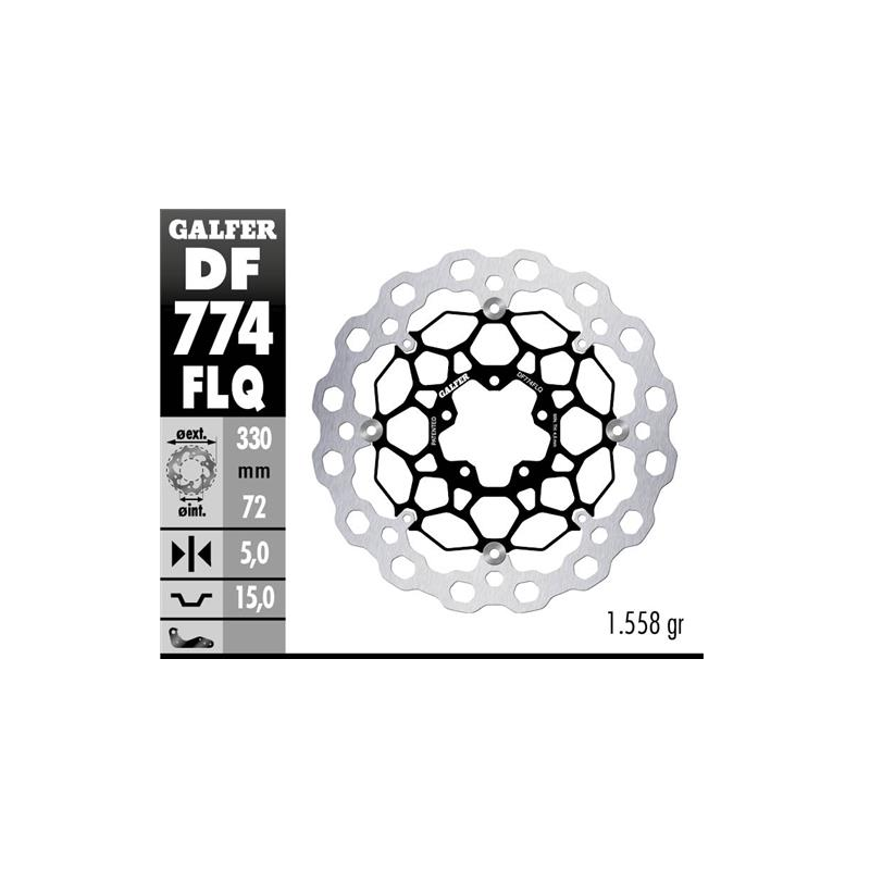 disco freno moto flotante galfer qubic 330x5mm df7