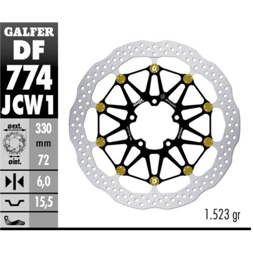 disco freno moto galfer wave flotante df774jcw1g03