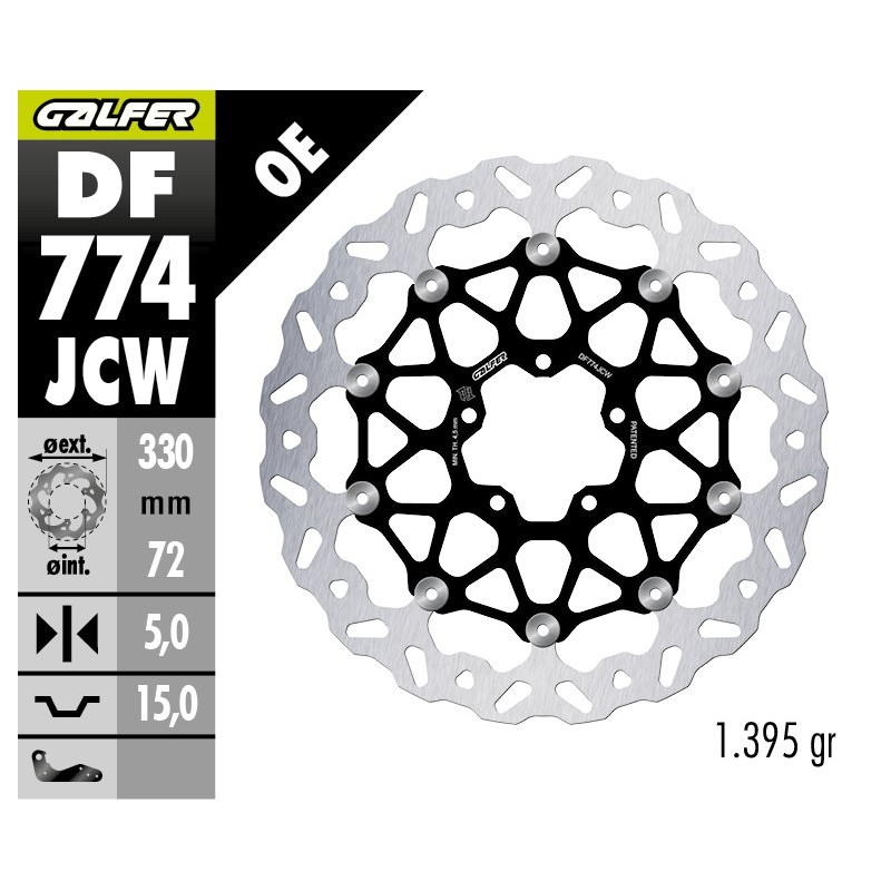 disco de freno delantero galfer df774jcw ducati panigale