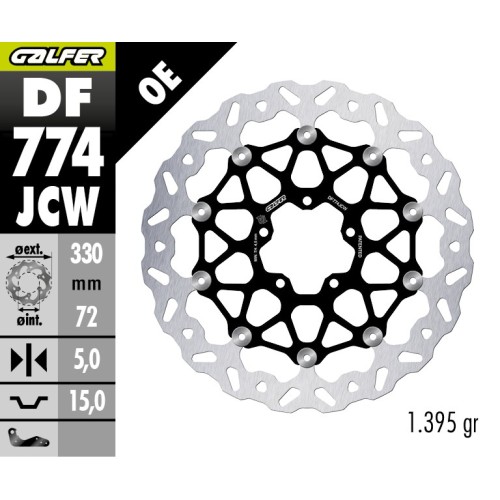 disco de freno delantero galfer df774jcw ducati panigale