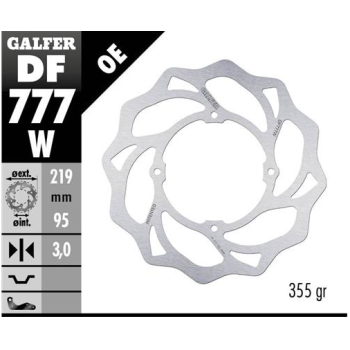 disco freno moto galfer wave fijo 219x3mm df777w