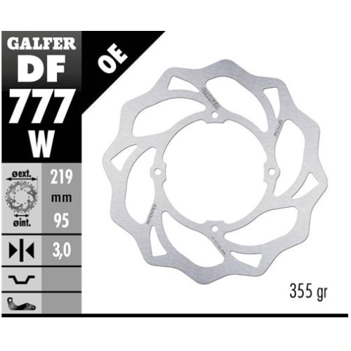 disco freno moto galfer wave fijo 219x3mm df777w