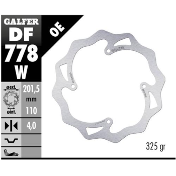disco freno moto galfer wave fijo 201 5x4mm df778w