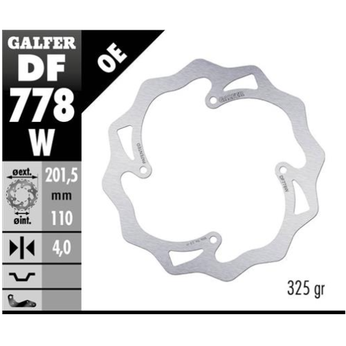 disco freno moto galfer wave fijo 201 5x4mm df778w