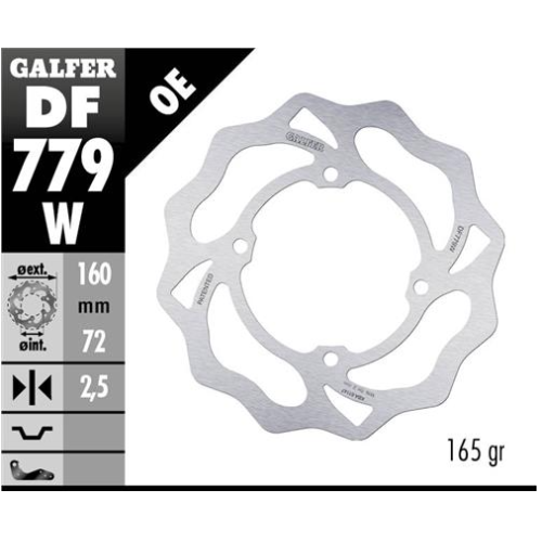 disco freno galfer df779w wave 160x2 5 mm 4 tornillos o84 ktm 50 sx tc 50 mc 50