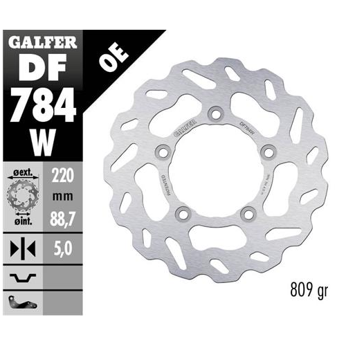 disco freno moto galfer wave fijo 220x5mm df784w
