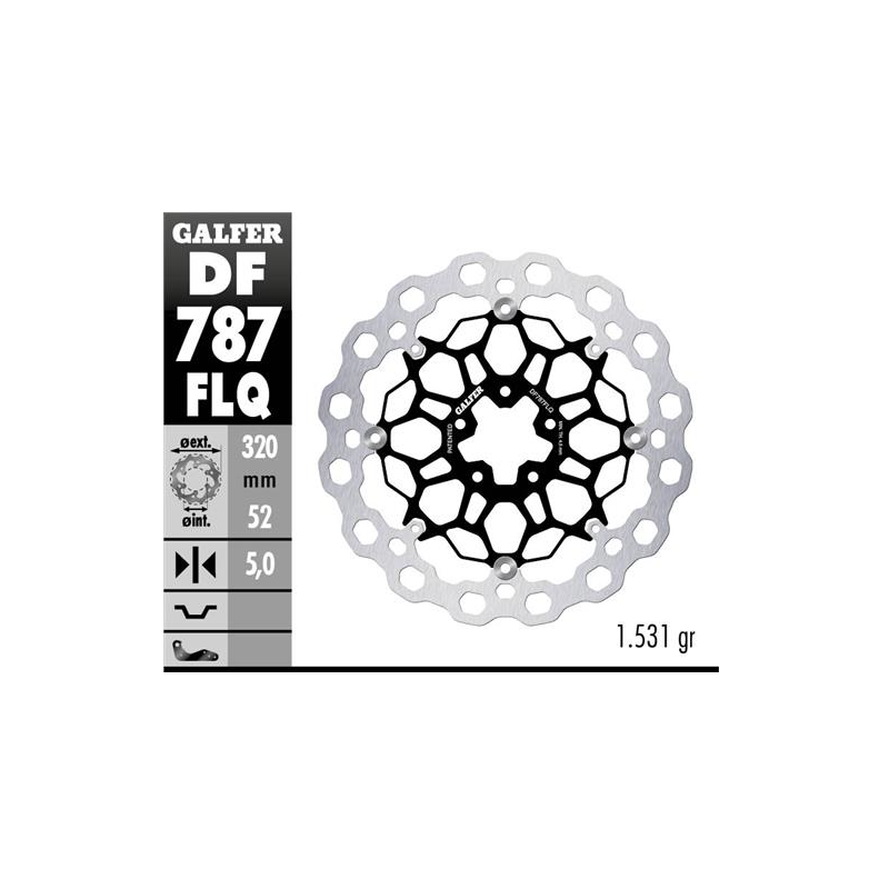 disco freno moto flotante galfer qubic 320x5mm df7