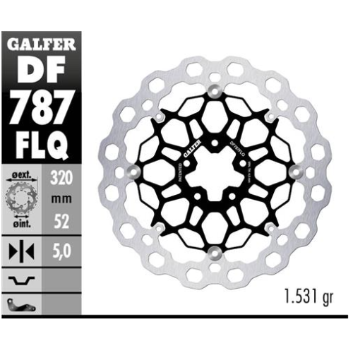disco freno moto flotante galfer qubic 320x5mm df7