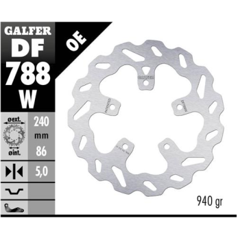 disco freno moto galfer wave fijo 240x5mm df788w