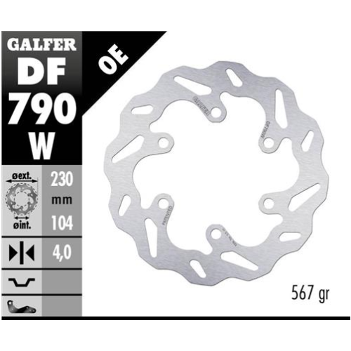 disco freno moto galfer wave fijo 230x4mm df790w