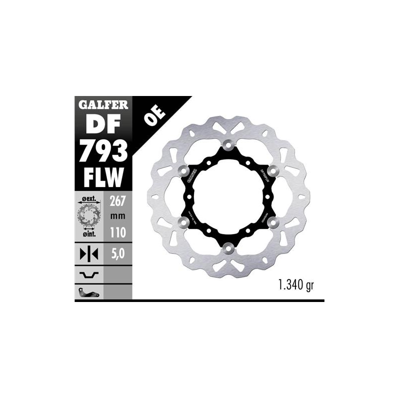 disco freno moto galfer wave flotante 267x5mm df79