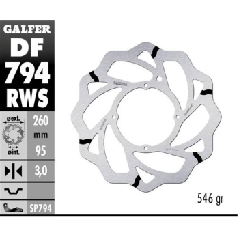 disco freno moto galfer wave fijo 260x3mm df794rws