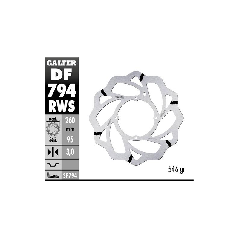 disco freno moto galfer wave fijo 260x3mm df794rws