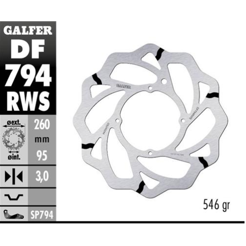 disco freno moto galfer wave fijo 260x3mm df794rws