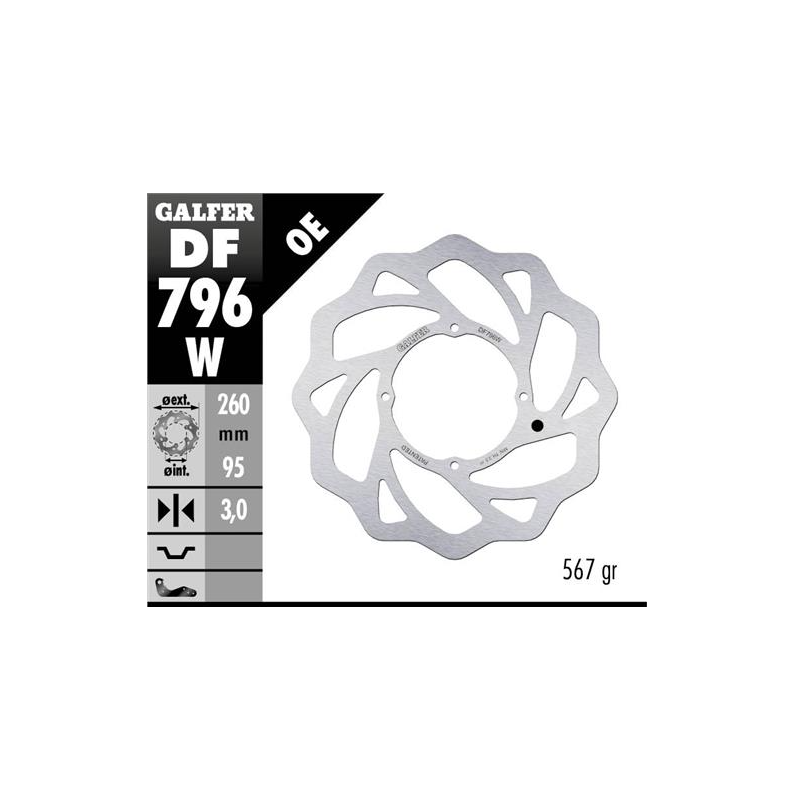 disco freno moto galfer wave fijo 260x3mm df796w