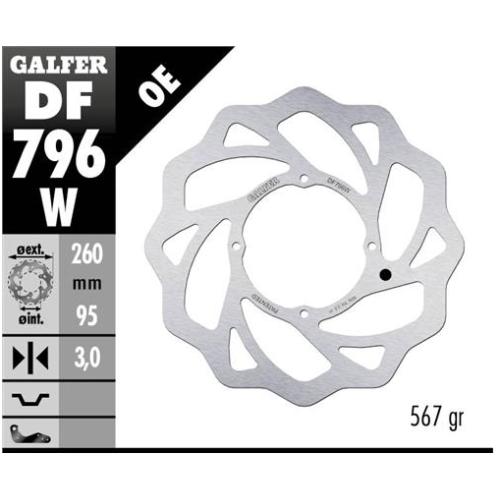 disco freno moto galfer wave fijo 260x3mm df796w