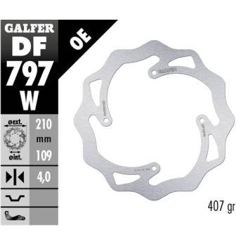 disco freno moto galfer wave fijo 210x4mm df797w