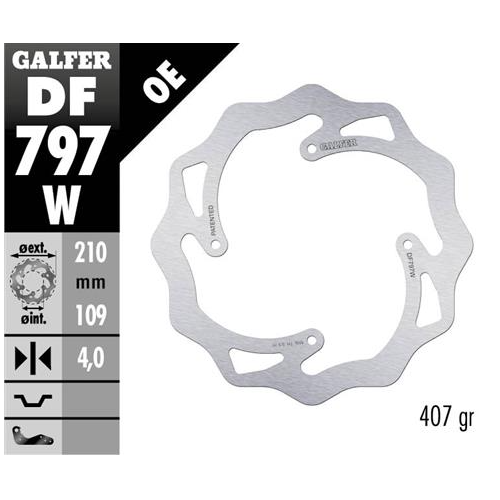 disco freno moto galfer wave fijo 210x4mm df797w