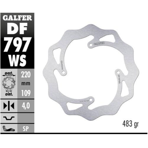 disco freno moto moto galfer wave fijo 220x4m df79