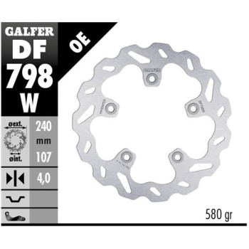 disco freno moto galfer wave fijo 240x4mm df798w