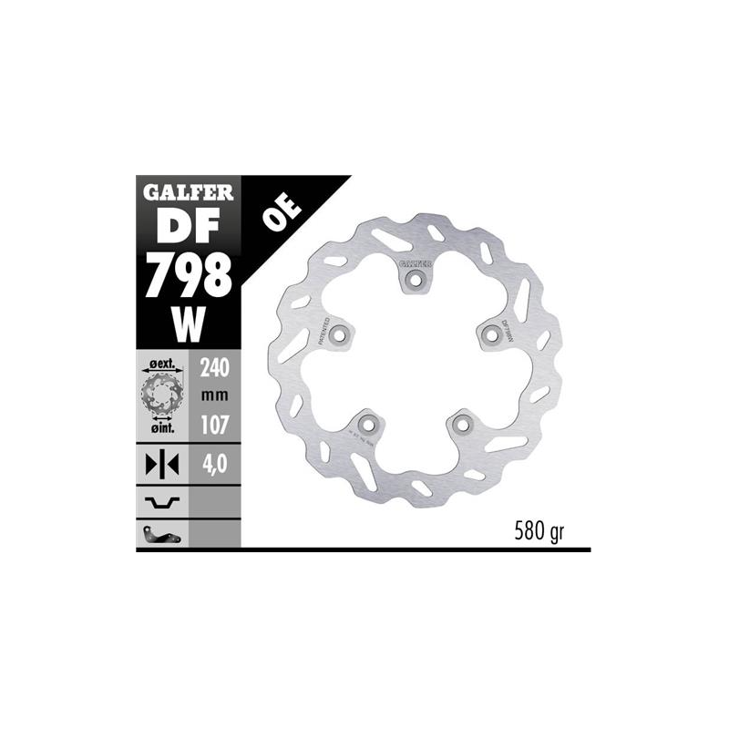 disco freno moto galfer wave fijo 240x4mm df798w