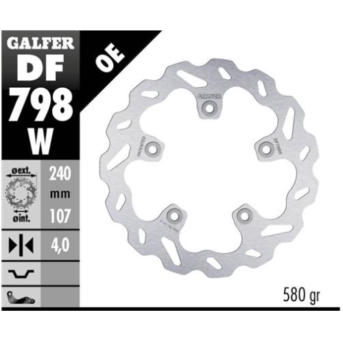 disco freno moto galfer wave fijo 240x4mm df798w