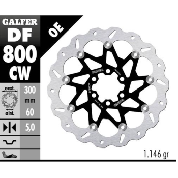 disco freno moto galfer wave flotante compl df800