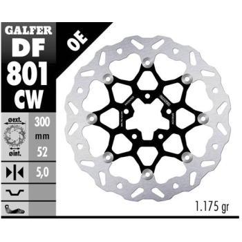 disco freno moto galfer wave flotante 300x5mm df80
