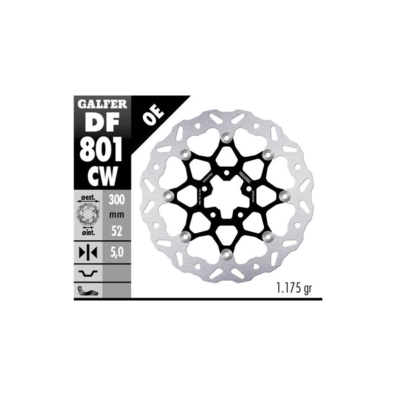 disco freno moto galfer wave flotante 300x5mm df80