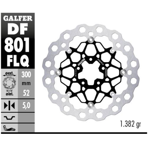 disco freno moto flotante galfer qubic 300x5mm df8
