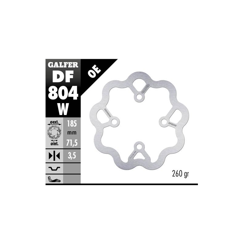 disco freno moto galfer wave fijo 185x3 5mm df804
