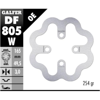 disco freno moto galfer wave fijo 165x3mm df805w
