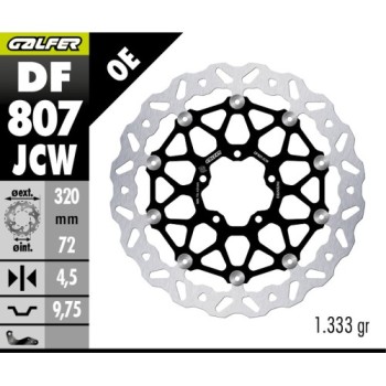 disco freno delantero wave floatech galfer df807jcw ducati desertx diavel hypermotard mult