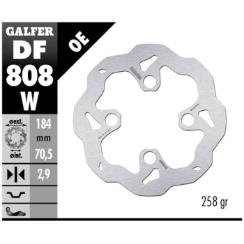 disco freno moto galfer wave fijo 184x2 9mm df808w